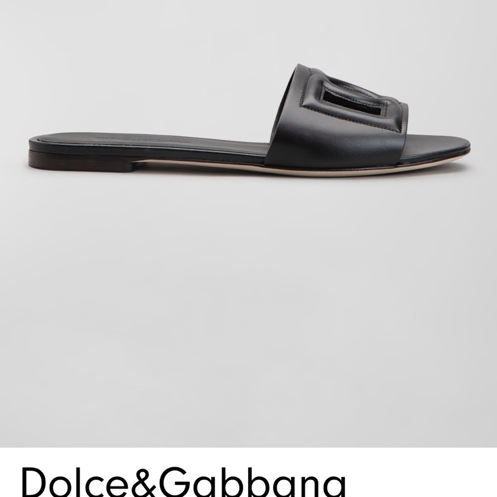 Dolce & Gabbana Women's Black Slide Sandals